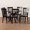 Baxton Studio Lore Grey Upholstered and Dark Brown Finished Wood 7-Piece Dining Set 168-10522-10894 - alternate 8
